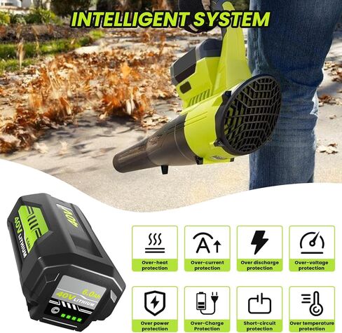 Munikind Replacement Battery for Ryobi 40V Battery 6000mAh OP40601 OP4050A OP4040 OP4030 OP4026A OP40201 ZROP4026 Battery Compatible with Ryobi Battery 40 Volt Cordless Power Tool RY40180 RY40200 in Kuwait