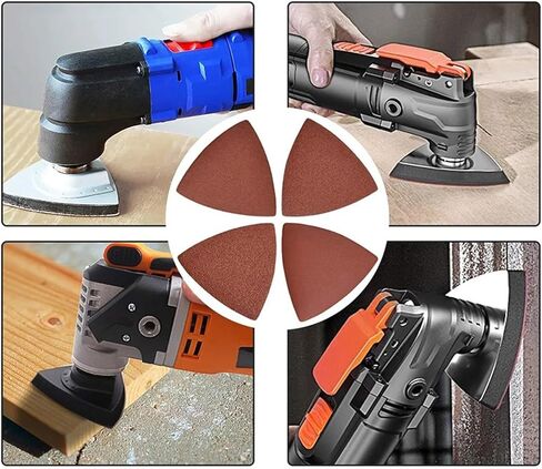 30 قطعة من وسادة الصنفرة المثلثة 180 حبيبة، وسادات صنفرة بخطاف وحلقة من كربيد السيليكون تناسب أدوات متعددة متأرجحة مقاس 3-1/2 بوصة، ورق صنفرة مثلث لزراعة الرمل الكهروستاتيكي للاستخدام الرطب والجاف in Kuwait