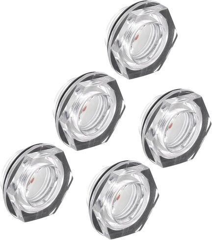 Air Compressor Oil Sight Glass, | G3/4 Male Thread | Hex Head Oil Liquid Level Indicator Glass Window - (Applications: for Gearbox Fittings), 5-Pieces in Saudi Arabia