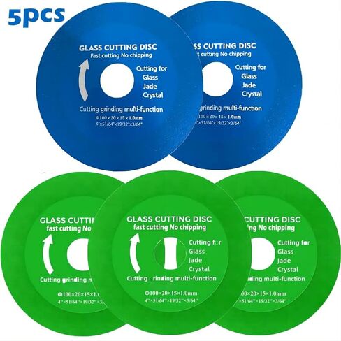 Glass Cutting Disc,4 Inch Glass Ceramic Diamond Cutting Disc for Angle Grinder, Glass Cutting Disc Set for Grinding of Glass, Jade, Wine Bottles, Tile in Saudi Arabia