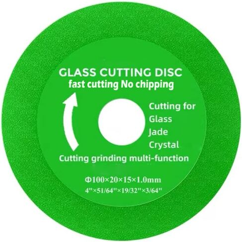 Glass Cutting Disc,4 Inch Glass Ceramic Diamond Cutting Disc for Angle Grinder, Glass Cutting Disc Set for Grinding of Glass, Jade, Wine Bottles, Tile in Saudi Arabia