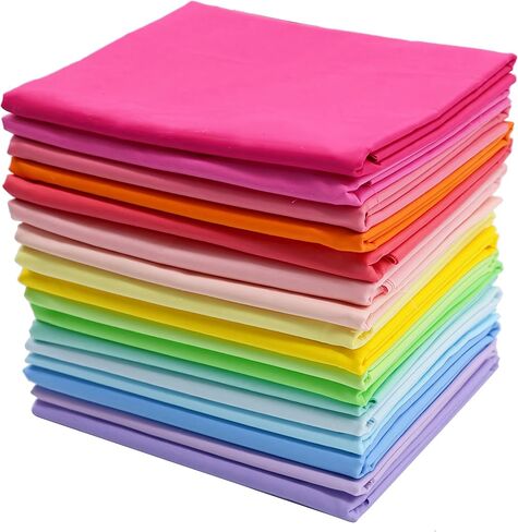 iNee Bright Solid Fat Quarters Quilting Fabric Bundles, 18 x 22 inches,(Bright Solids) in Kuwait