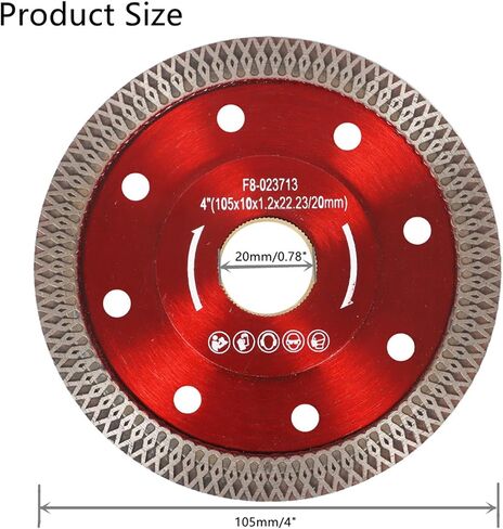 5Pcs 4 Cutting Disc Wheels Diamond Saw Blade Super Thin Dry Wet Diamond Porcelain Saw Ceramic Blades for Cutting Tile Porcelain Granite Marbles in Saudi Arabia