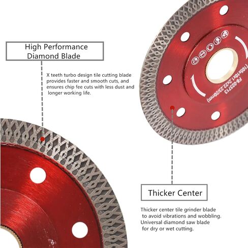 5Pcs 4 Cutting Disc Wheels Diamond Saw Blade Super Thin Dry Wet Diamond Porcelain Saw Ceramic Blades for Cutting Tile Porcelain Granite Marbles in Saudi Arabia