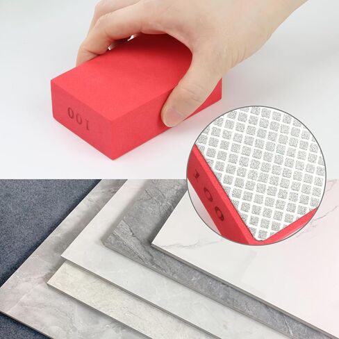 4 قطع من وسادات تلميع اليد الماسية لبلاط الصنفرة والزجاج والخرسانة والسيراميك والرخام والجرانيت، وسادات تلميع الماس، وأدوات البلاط، وسادات الصنفرة الماسية الرطبة أو الجافة (60#، 100#، 200#، 400#) in Kuwait