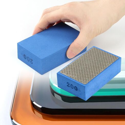 4 قطع من وسادات تلميع اليد الماسية لبلاط الصنفرة والزجاج والخرسانة والسيراميك والرخام والجرانيت، وسادات تلميع الماس، وأدوات البلاط، وسادات الصنفرة الماسية الرطبة أو الجافة (60#، 100#، 200#، 400#) in Kuwait