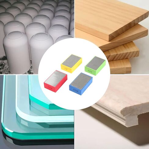 4 قطع من وسادات تلميع اليد الماسية لبلاط الصنفرة والزجاج والخرسانة والسيراميك والرخام والجرانيت، وسادات تلميع الماس، وأدوات البلاط، وسادات الصنفرة الماسية الرطبة أو الجافة (60#، 100#، 200#، 400#) in Kuwait