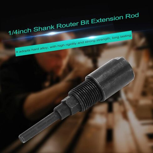 1/4 Inch Shank Router Collet Extension Milling Cutter Bit Rod Chuck Extender Adapter Extends an Additional 2-1/4" for 1/4" Router Bits in Saudi Arabia