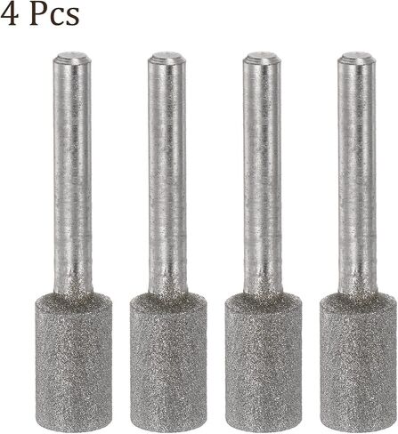 4pcs Diamond Grinding Bit - [10mm Dia 120 Grtis] Cylinder Head Carving Drill Bits Rotary Tool for Carving Polishing Use | 6mm Round Shank in Saudi Arabia