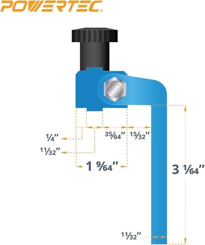 POWERTEC 71945 مسار T عالمي مزدوج القطع مقاس 36 بوصة مع مقياس مركزي محفور بالليزر وإيقاف سياج 3 بوصات in Saudi Arabia
