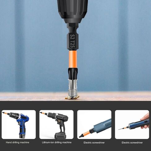 10 Pcs Torx Bit Set - 50 mm Long Torx Screwdriver Bits with 1/4 Inch Hex Shank. Professional, Long Magnetic Bit Set for various applications. in Saudi Arabia