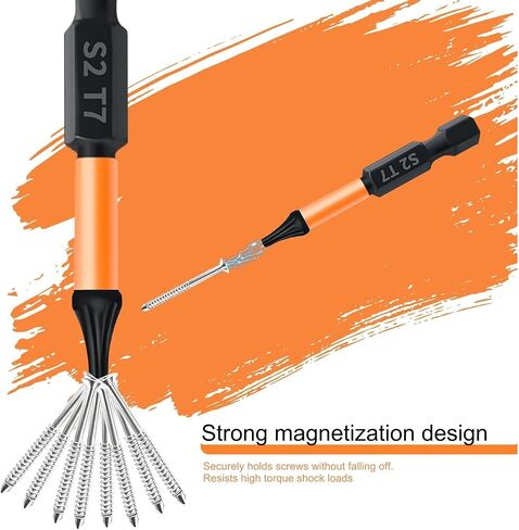 10 Pcs Torx Bit Set - 50 mm Long Torx Screwdriver Bits with 1/4 Inch Hex Shank. Professional, Long Magnetic Bit Set for various applications. in Saudi Arabia