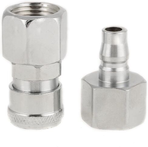 Air Hose Fitting, 8PCS BSP 1/2" Pneumatic Hose Fitting Air Compressor Hose Quick Coupler Plug Socket Connector Set for Air Hose Air Compressors Air Tools in Saudi Arabia