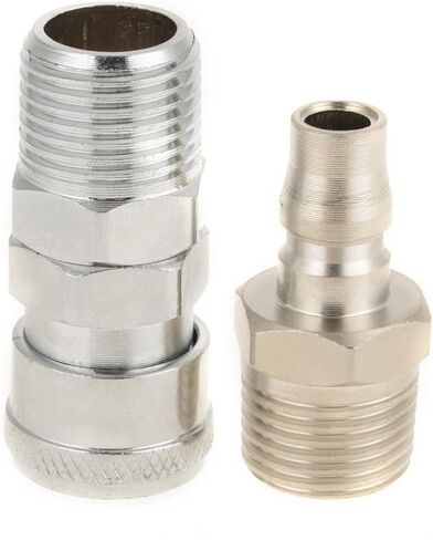 Air Hose Fitting, 8PCS BSP 1/2" Pneumatic Hose Fitting Air Compressor Hose Quick Coupler Plug Socket Connector Set for Air Hose Air Compressors Air Tools in Saudi Arabia