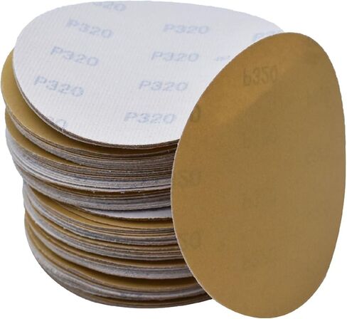 100 Pieces 6 Inches No-Hole Sanding Discs, 320 Grit Aluminum Oxide Sandpaper Discs Fit for Sanding Grinder Polishing in Saudi Arabia
