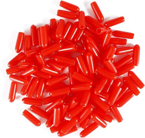 Screw Thread Protectors PVC Rubber Round Tube Bolt Cap Plastic End Cap Cover Inner Dia.5mm Black 50Pcs in Saudi Arabia