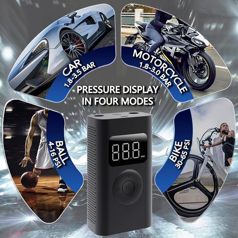Tire Inflator Portable Air Compressors 150PSI Cordless Tire Inflator Air Pump for Car Tires with Tire Pressure Gauge,Cool Car Accessories,Mini Car Tire Pump Tire Inflator for Car, Motor, Bicycle in Kuwait