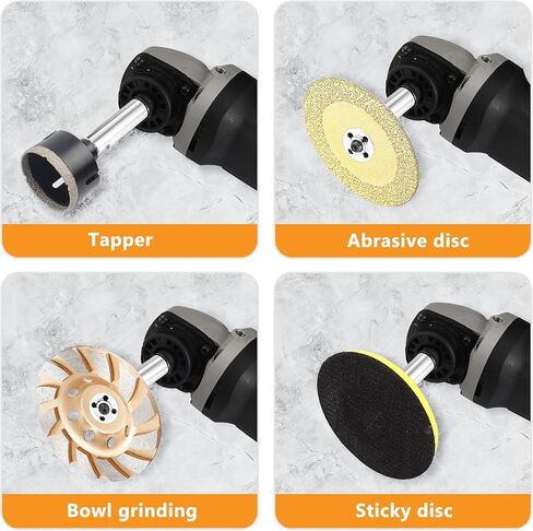 Mornajina 3 قطع 5/8"-11 خيط تمديد عمود تمديد طاحونة زاوية سميكة، 3 بوصة 3.9 بوصة 5.5 بوصة مجموعة قضبان توصيل طاحونة زاوية للتلميع ومطحنة الزوايا، إجمالي 637 جم (1.4 رطل)، فضي in Kuwait