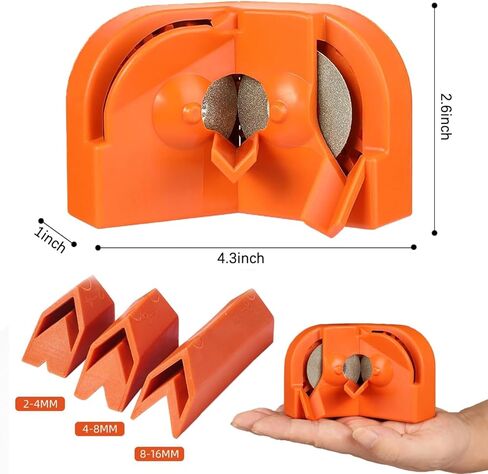 Drill Bit Sharpener, Multipurpose Drill Bits Grinding Sharpener for 5/64''- 5/8'' Bits, Diamond Grinding Blade Sharpening Stone Tool for High Speed Steel Carbide Cobalt Tin-Coated Drill Bits Knives in Kuwait