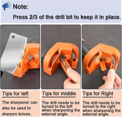 Drill Bit Sharpener, Multipurpose Drill Bits Grinding Sharpener for 5/64''- 5/8'' Bits, Diamond Grinding Blade Sharpening Stone Tool for High Speed Steel Carbide Cobalt Tin-Coated Drill Bits Knives in Kuwait