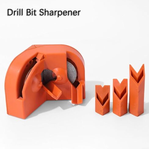 Drill Bit Sharpener, Multipurpose Drill Bits Grinding Sharpener for 5/64''- 5/8'' Bits, Diamond Grinding Blade Sharpening Stone Tool for High Speed Steel Carbide Cobalt Tin-Coated Drill Bits Knives in Kuwait