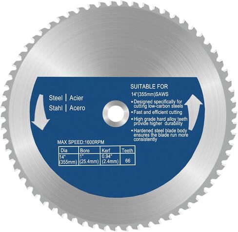 15-Inch Metal Cutting Saw Blade,Replacement for Evolution 15-Inch Metal Cutting Saw Blade,Compatible with Evolution S380CPS EVOSAW380 Metal Cutting Saw,15-Inch x 70 Teeth,1-Inch Center,3 Warranty in Saudi Arabia