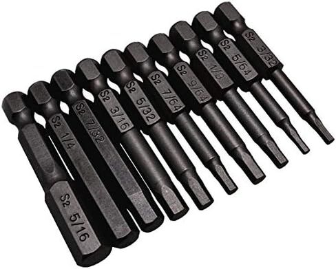 Hex Allen Key Bit Set, 10 PCS SAE Allen Wrench Drill Bit Set, S2 Steel S2 Steel Hex Bit Set, Magnetic Tips in Saudi Arabia
