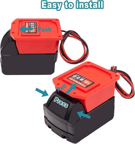 محول بطارية لبطارية ميلووكي 18 فولت M18، محول عجلة الطاقة مع سلك 14 AWG، موصل طاقة لألعاب Rc DIY والروبوتات وأضواء العمل وشاحنة Rc (البطارية غير متضمنة) in Saudi Arabia