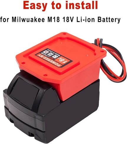 محول بطارية لبطارية ميلووكي 18 فولت M18، محول عجلة الطاقة مع سلك 14 AWG، موصل طاقة لألعاب Rc DIY والروبوتات وأضواء العمل وشاحنة Rc (البطارية غير متضمنة) in Saudi Arabia