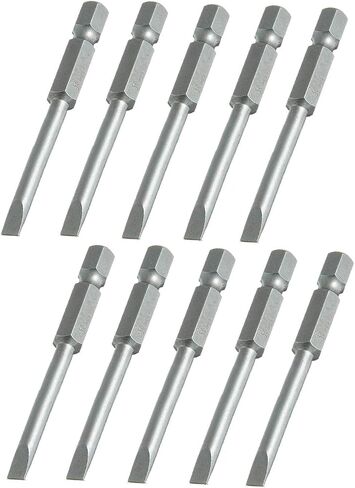 YXQ 4mm Slotted Screwdriver Bits 1/4 Hex Shank Flat Head for Power Tools 2 inch Length(10Pcs) in Saudi Arabia