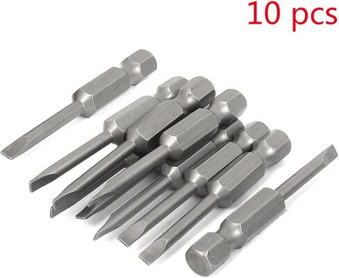 YXQ 4mm Slotted Screwdriver Bits 1/4 Hex Shank Flat Head for Power Tools 2 inch Length(10Pcs) in Saudi Arabia