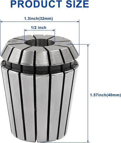 مجموعة كوليت ER32 مقاس 1/2 بوصة، أطواق زنبركية دقيقة لأداء ظرف طحن مخرطة CNC بدقة عالية in Saudi Arabia