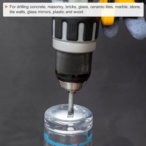 12pcs Concrete Masonry Drill Bits 3mm (1/8") Tungsten Carbide Tip Triangle Drill Bit for Ceramic Tile Brick Glass Plastic Wood, Silver in Saudi Arabia