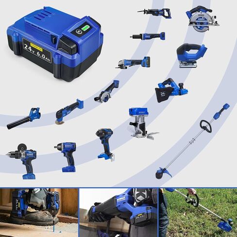 استبدال بطارية Kobalt 24V: استبدال بطارية ليثيوم أيون 6.0Ah لبطارية 24 فولت كحد أقصى KB624-03 KB524-03 KB424-03 KB224-03 KB124-03 متوافق مع جميع أدوات الطاقة اللاسلكية Kobalt 24 V 2 حزم in Saudi Arabia
