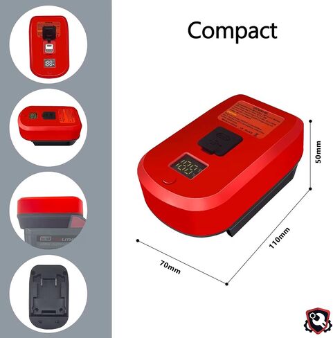 USB Charger for Milwaukee | M18 Phone Charger for Milwaukee M18 Battery | 18V Charger for Milwaukee Tools | M18 Fast Charger in Saudi Arabia
