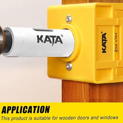 KATA 1-3/8" - 1-3/4" Door Lock Installation Kit for Wooden Doors with Guide Template, Door Lock Hole Saw, Carbon Steel in Saudi Arabia