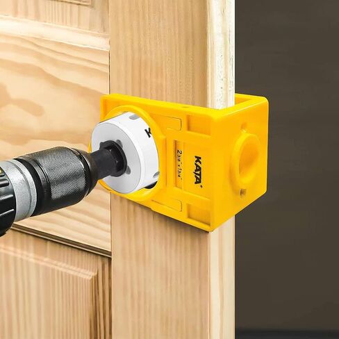 KATA 1-3/8" - 1-3/4" Door Lock Installation Kit for Wooden Doors with Guide Template, Door Lock Hole Saw, Carbon Steel in Saudi Arabia