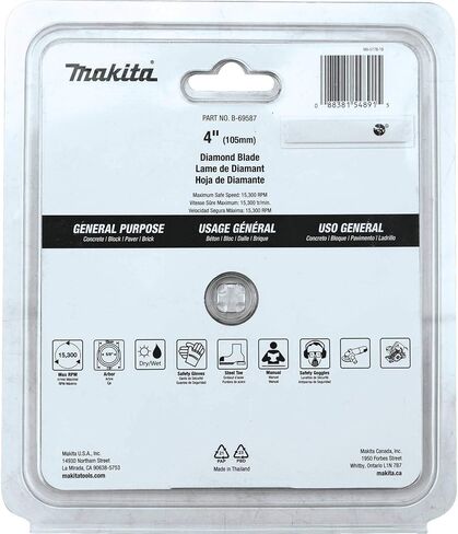 Makita B-69587 4" Diamond Blade, Segmented, General Purpose in Saudi Arabia