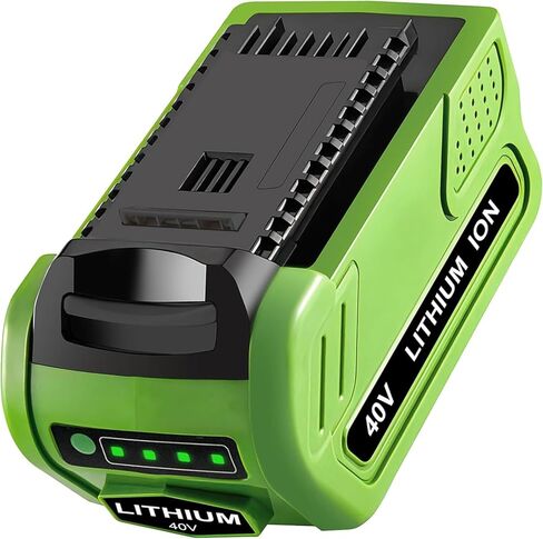بطارية بديلة مطورة 6000 مللي أمبير في الساعة 40 فولت لبطارية Greenworks 40V 29472 29462 29252 20202 22262 25312 21242 بطارية ليثيوم متوافقة مع أدوات الطاقة اللاسلكية G-MAX 40 فولت من GreenWorks in Kuwait