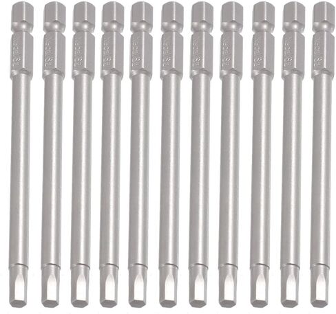 uxcell 10 Pcs 1/4" x 100mm x 4mm Magnetic Hex Hexagon Screwdriver Bits Gray in Saudi Arabia
