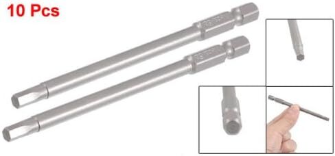 uxcell 10 Pcs 1/4" x 100mm x 4mm Magnetic Hex Hexagon Screwdriver Bits Gray in Saudi Arabia