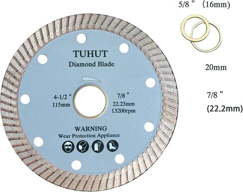 Diamond Saw Blade Turbo Blade Super Thin Tile Blade, Diamond Cutting Wheel for Cutting ceramic tile Marble Granite Stone (1 pack) in Saudi Arabia