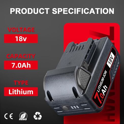 2 حزمة 7.0Ah بطارية ليثيوم أيون بديلة لأدوات ميلووكي M-18 بطارية 18 فولت in Kuwait
