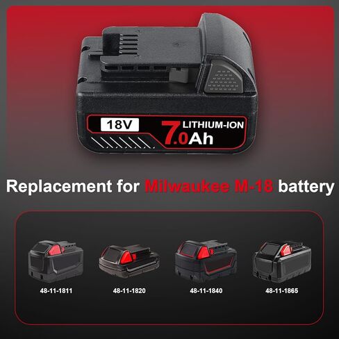 2 حزمة 7.0Ah بطارية ليثيوم أيون بديلة لأدوات ميلووكي M-18 بطارية 18 فولت in Kuwait