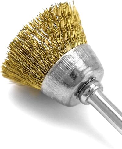 QWORK 36Pcs Brass & Stainless Steel Wire Brush Polishing Wheel Kit for Rotary Tools - for Metal, Wood Grinding, Deburring, and Polishing in Saudi Arabia