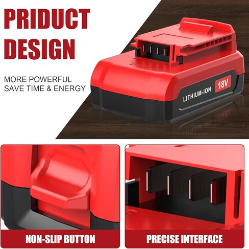 Munikind PC18BLX 18V Replacement for Porter Cable 18V Battery Compatible with Porter Cable Battery 18 Volt PC18B PC18BL PC18BLX PCC489N PC188 PCXMVC Cordless Power Tools 2Pack 3000mAh in Kuwait