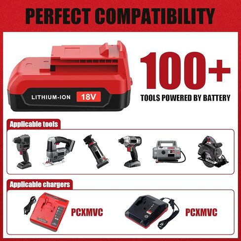 Munikind PC18BLX 18V Replacement for Porter Cable 18V Battery Compatible with Porter Cable Battery 18 Volt PC18B PC18BL PC18BLX PCC489N PC188 PCXMVC Cordless Power Tools 2Pack 3000mAh in Kuwait