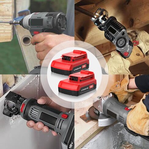 Munikind PC18BLX 18V Replacement for Porter Cable 18V Battery Compatible with Porter Cable Battery 18 Volt PC18B PC18BL PC18BLX PCC489N PC188 PCXMVC Cordless Power Tools 2Pack 3000mAh in Kuwait