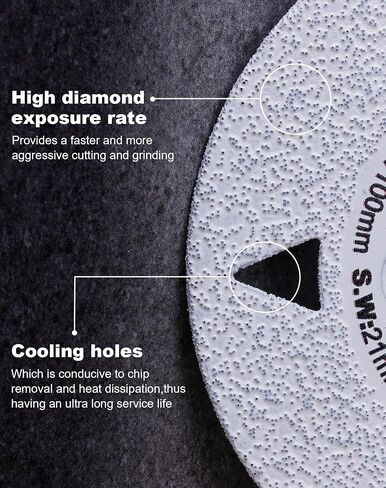 5" Diamond Granite Cutting Blade for Both Cutting and Grinding on Granite Marble Porcelain Tile in Kuwait