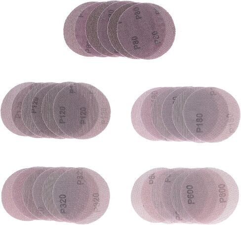 5 Inch Hook and Loop Dust Free Net Sanding Mesh Discs for Drywall Sander Car Wood Drywall Metal Polishing & Grinding Anti-Blocking Sand Abrasive Sheet 10PCs (Grit 40) in Kuwait